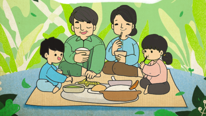 Vẽ tranh đề tài Gia đình Bữa cơm sum họp ấm áp bên ông bà  How to draw  family  YouTube